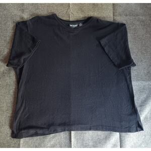 shirt Size 2X Womans Bay Studios Black Short Sleeve Summer Sweater